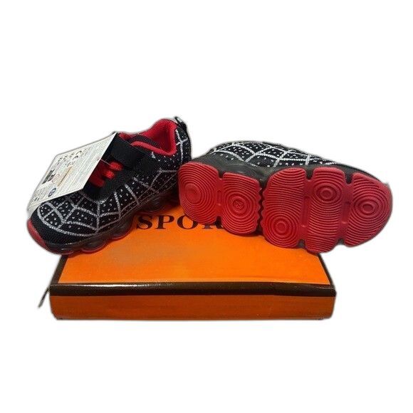 NWT Toddler LED Spider-Man Shoes Size 0–12M Light Up Baby Sneakers - Picture 2 of 5